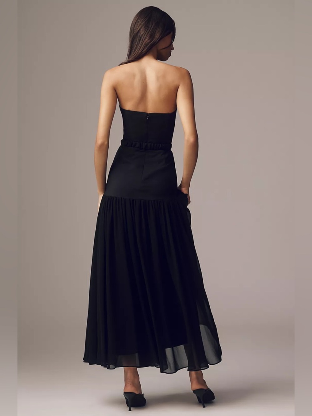 Hutch black Carmel Strapless Belted Drop-Waist Maxi Dress - Picture 4 of 8